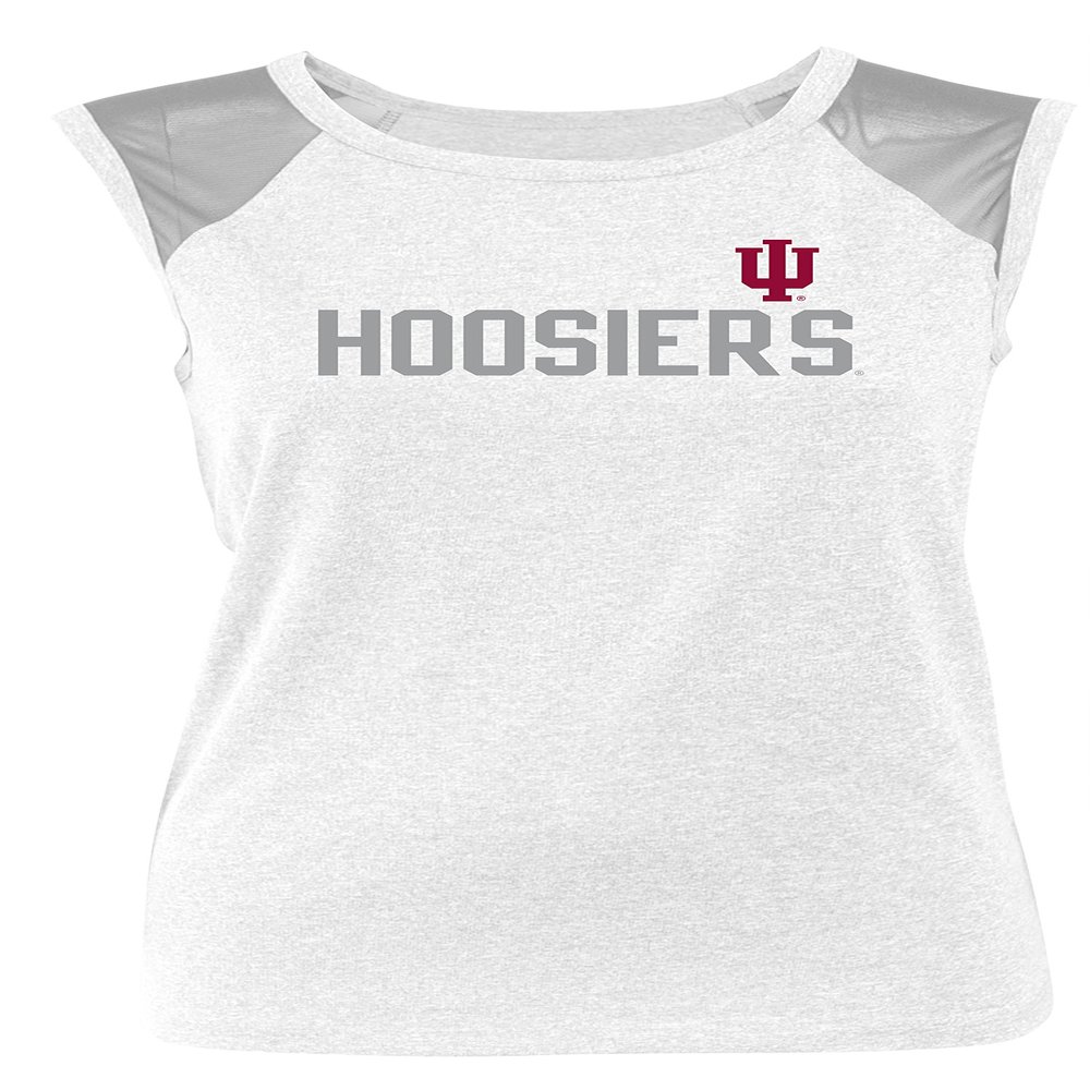 Camp David Sleeveless Mesh Panel Tee, Xx-Large, White,Indiana Hoosiers