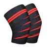 Prime Sports Knee Wraps (Pair) for Cross Training WODs,Gym Workout,Weightlifting,Fitness & Powerlifting - Best Knee Straps for Squats - for Men & Women- 78"-Compression & Elastic Support (Black/Red) view 2