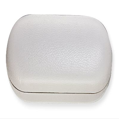 Hard Eyeglass Case For Women & Men, Small To Medium Frames, Faux Leather, White