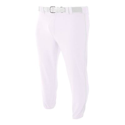 A4 Sportswear Youth Medium White Elastic Bottom Baseball Pants