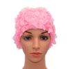 Medifier Lace Vintage Swim Cap Floral Petal Retro Style Bathing Caps for Women Rose (Pink 2) view 1