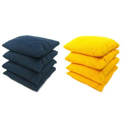 Get Outside Games 8 Classic Series Cornhole Bags All Weather/Weather Resistant (Navy Blue & Yellow)