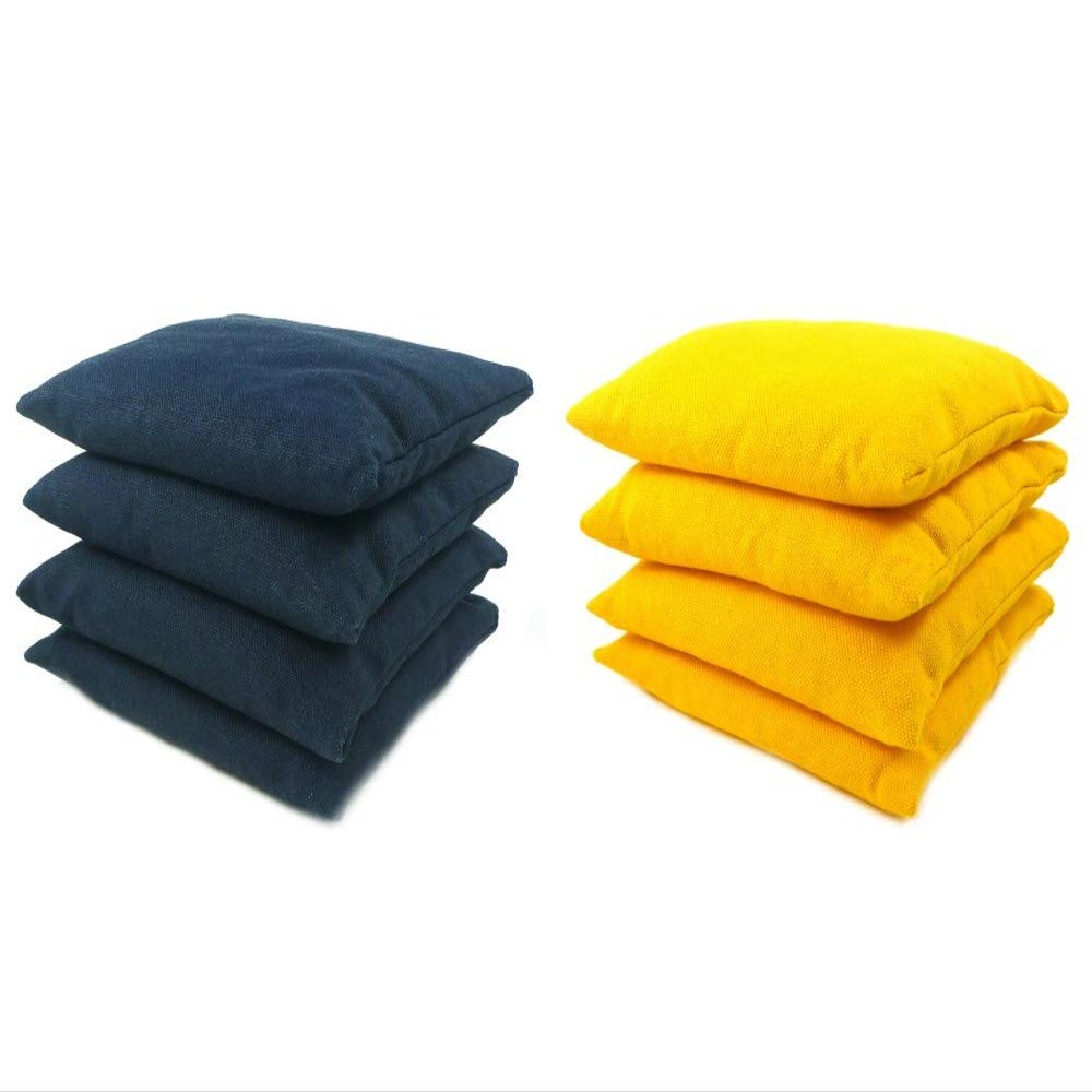 Get Outside Games 8 Classic Series Cornhole Bags  All Weather/Weather Resistant (Navy Blue & Yellow)