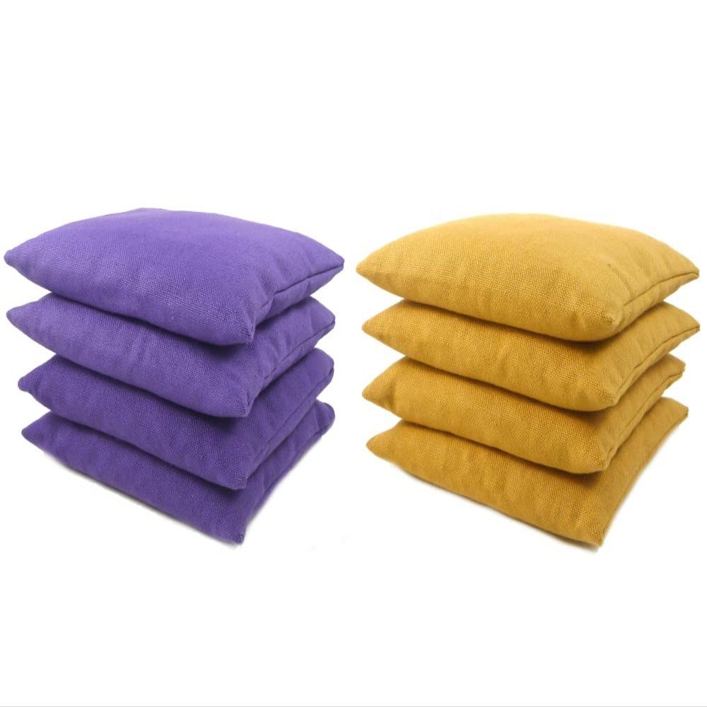 Get Outside Games 8 Classic Series Cornhole Bags  All Weather/Weather Resistant (Purple & Gold)