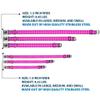 Dog Collar Seatbelt Buckle Argyle Pink Fuchsia Blue 13 to 18 Inches 1.5 Inch Wide view 3