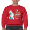ALLNTRENDS Men's Crewneck Unicorn Rainbow Gay Pride Ugly Christmas Top (M, Red) view 1