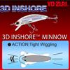 R1213-HGSH 3D Inshore Minnow, Color, Ghost Shad, 110mm 4-3/8" view 4