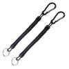 2 Pcs Fishing Lanyards, Stretchy Coiled Retractable Safety Rope Wire with Carabiner for Securing Pliers Lip Grips Fish Tackle Tool Boating Angling, Kayak, Wading Camping and Hunting view 1