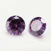 100PCS Size 5.0mm 5A Round Machine Cut Amethyst Color Cubic Zirconia Stone Loose CZ Stones (5.0mm 100pcs) view 2
