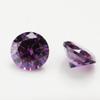 100PCS Size 5.0mm 5A Round Machine Cut Amethyst Color Cubic Zirconia Stone Loose CZ Stones (5.0mm 100pcs) view 3