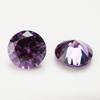 100PCS Size 5.0mm 5A Round Machine Cut Amethyst Color Cubic Zirconia Stone Loose CZ Stones (5.0mm 100pcs) view 4