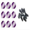 Retreiver 3 Sets of Vignette Transparent Standard Dart Flights Plus 3 Sets of Black Nylon Dart Flight Protectors (Purple Vertical) view 1