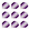 Retreiver 3 Sets of Vignette Transparent Standard Dart Flights Plus 3 Sets of Black Nylon Dart Flight Protectors (Purple Vertical) view 2