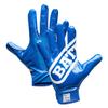 Battle Sports Double Threat Wide Receiver Football Gloves - Adult and Youth Football Gloves - Ultra Stick Gloves - Youth X-Large, Blue view 1