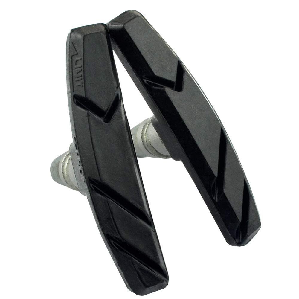 AHL Bike Brake Pads Bicycle Brake Shoes Set,69mm for Cruiser MTB Mountain Bicycle Universal V-Brake Blocks with Hex Nut and Shims, No Noise No Skid (Black)