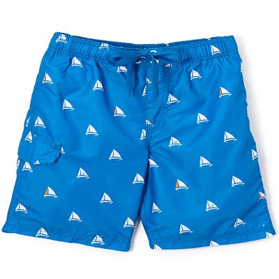 Kanu Surf Big Boys Barracuda Quick Dry Beach Swim Trunk, Regatta Royal, Large (14/16)
