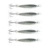5pcs 2.5oz Fish WOW! Fish Metal Bait Jig 2-1/2oz Mega Live Lure with a Treble Hook - Black Silver view 1
