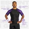 Sanabul Essential Short Sleeve Rash Guard MMA BJJ Wrestling Grappling Jiu Jitsu - Purple, XX-Large view 4