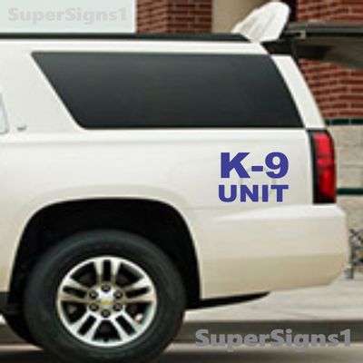 Blue K-9 Unit Decal Set Police Dog Sticker k9 Police Car Truck Van SUV