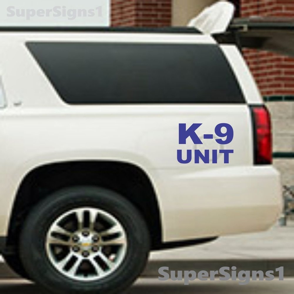 Blue K-9 Unit Decal Set Police Dog Sticker k9 Police Car Truck Van SUV