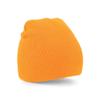Beechfield Plain Basic Knitted Winter Beanie Hat (One Size) (Fluorescent Orange) view 1