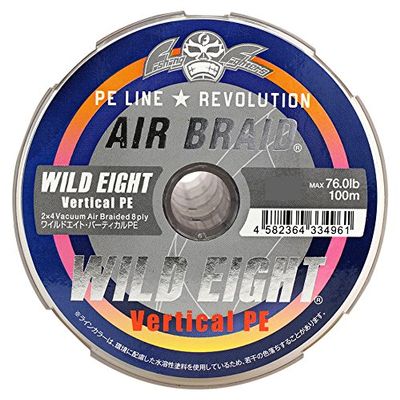 Fishing Fighters FF-ABWV100-3.0 PE Line Air Braid Wildeight Vertical PE 100m PE No. 3, 62lb 5 Colors
