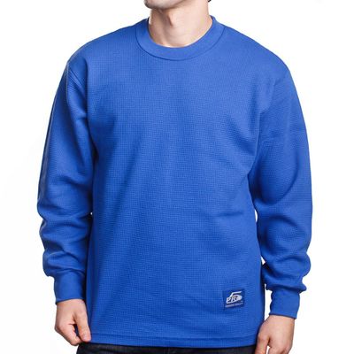 Mens Casual Long Sleeve Thermal, 5XL, Royal