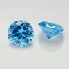 100PCS Size 1.3mm 5A Round Machine Cut Milddle Aquamarine Color Cubic Zirconia Stone SeaBlue Loose CZ Stones (1.3mm 100pcs) view 3