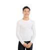 Fun and Function Sens-ational Hip Hugging Tee - Long Sleeve Compression Shirt for Boys & Girls - Sensory Compression Shirt for Kids & Teens - White - Large view 1
