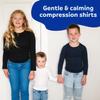 Fun and Function Sens-ational Hip Hugging Tee - Long Sleeve Compression Shirt for Boys & Girls - Sensory Compression Shirt for Kids & Teens - White - Large view 2
