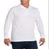 Cutter & Buck Men's Big-Tall Big & Tall 35+UPF, Long Sleeve Advantage Polo Shirt, White, 1XB view 1