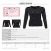 Awesome21 Glitter Smile Printed Long Sleeves Crew Neck Fashionable Sweatshirt White Size L view 4