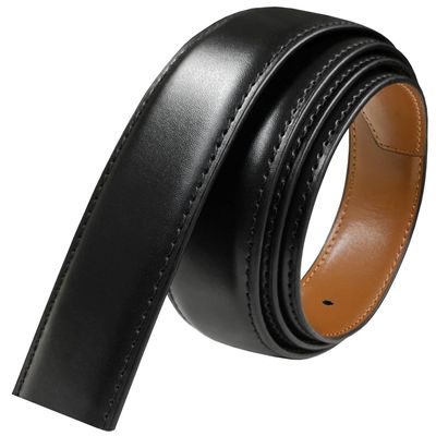 160502 Reversible Belt Strap Replacement Genuine Leather Dress Belt Strap, 1-1/8" (30mm) Wide (Black/Tan, 42)