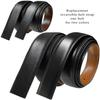 160502 Reversible Belt Strap Replacement Genuine Leather Dress Belt Strap, 1-1/8" (30mm) Wide (Black/Tan, 42) view 4