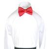 Classic Party Formal Tuxedo Suits Baby Boy Kid Men Satin Colors Bow Tie SM-XL (Extra Large (Adult), Red) view 4