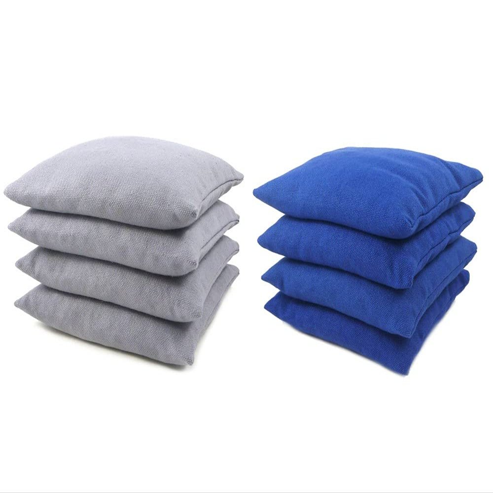 Get Outside Games 8 Classic Series Cornhole Bags  All Weather/Weather Resistant (Gray & Blue Royal)