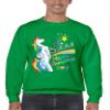 ALLNTRENDS Men's Crewneck Unicorn Rainbow Gay Pride Ugly Christmas Top (M, Irish Green) view 1