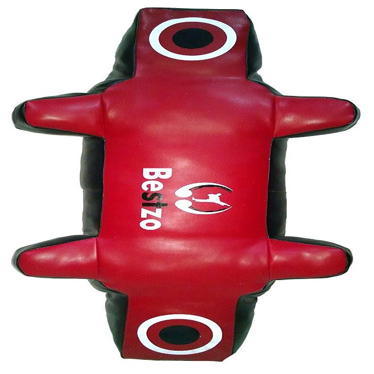 Bestzo MMA Punching Bag - Motion Master of Martial Arts-Synthetic Leather Red & Black 70 Inch