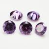 100PCS Size 4.0mm 5A Round Machine Cut Amethyst Color Cubic Zirconia Stone Loose CZ Stones (4.0mm 100pcs) view 2