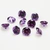 100PCS Size 4.0mm 5A Round Machine Cut Amethyst Color Cubic Zirconia Stone Loose CZ Stones (4.0mm 100pcs) view 3