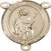 14K Gold Filled Saint Grace Rosary Centerpiece Medal, 3/4 Inch view 1