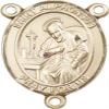 14K Gold Filled Saint Alphonsus Rosary Centerpiece Medal, 3/4 Inch view 1