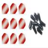 3 Sets of Vignette Transparent Standard Dart Flights Plus 3 Sets of Black Nylon Dart Flight Protectors (Red Vertical)