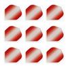 3 Sets of Vignette Transparent Standard Dart Flights Plus 3 Sets of Black Nylon Dart Flight Protectors (Red Vertical) view 2