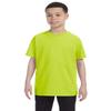 Gildan Big Boys Heavy Taped Neck Comfort Jersey T-Shirt, Safety Green, S view 1