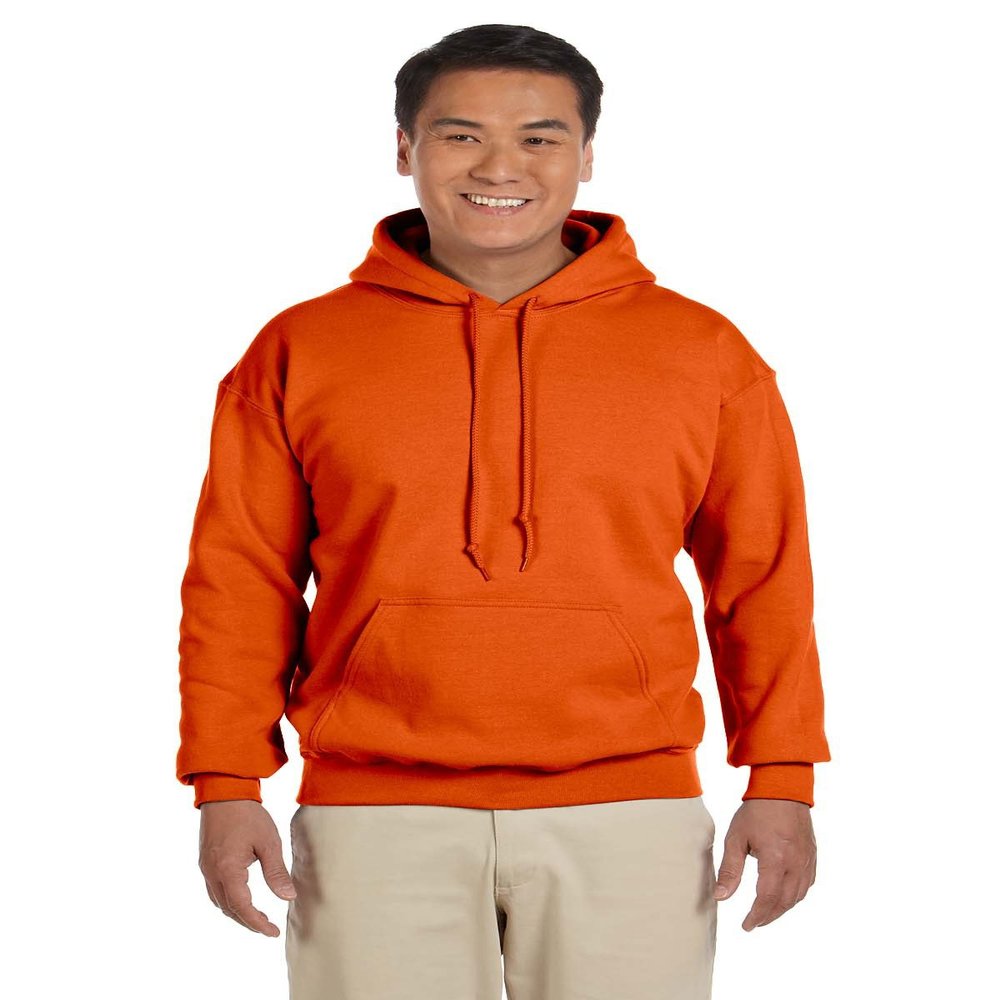 Gildan Men's Pouch Pocket Hooded Sweatshirt, Orange, 5XL