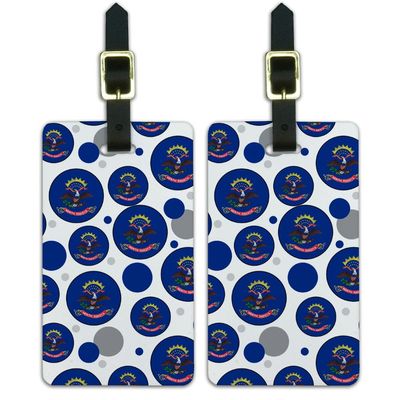 Graphics & More Luggage Suitcase Carry-on Id Tags North Dakota State Flag, White, One Size