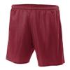 Adult Medium Cardinal 7" Poly Mesh Moisture Wicking Athletic Shorts view 1