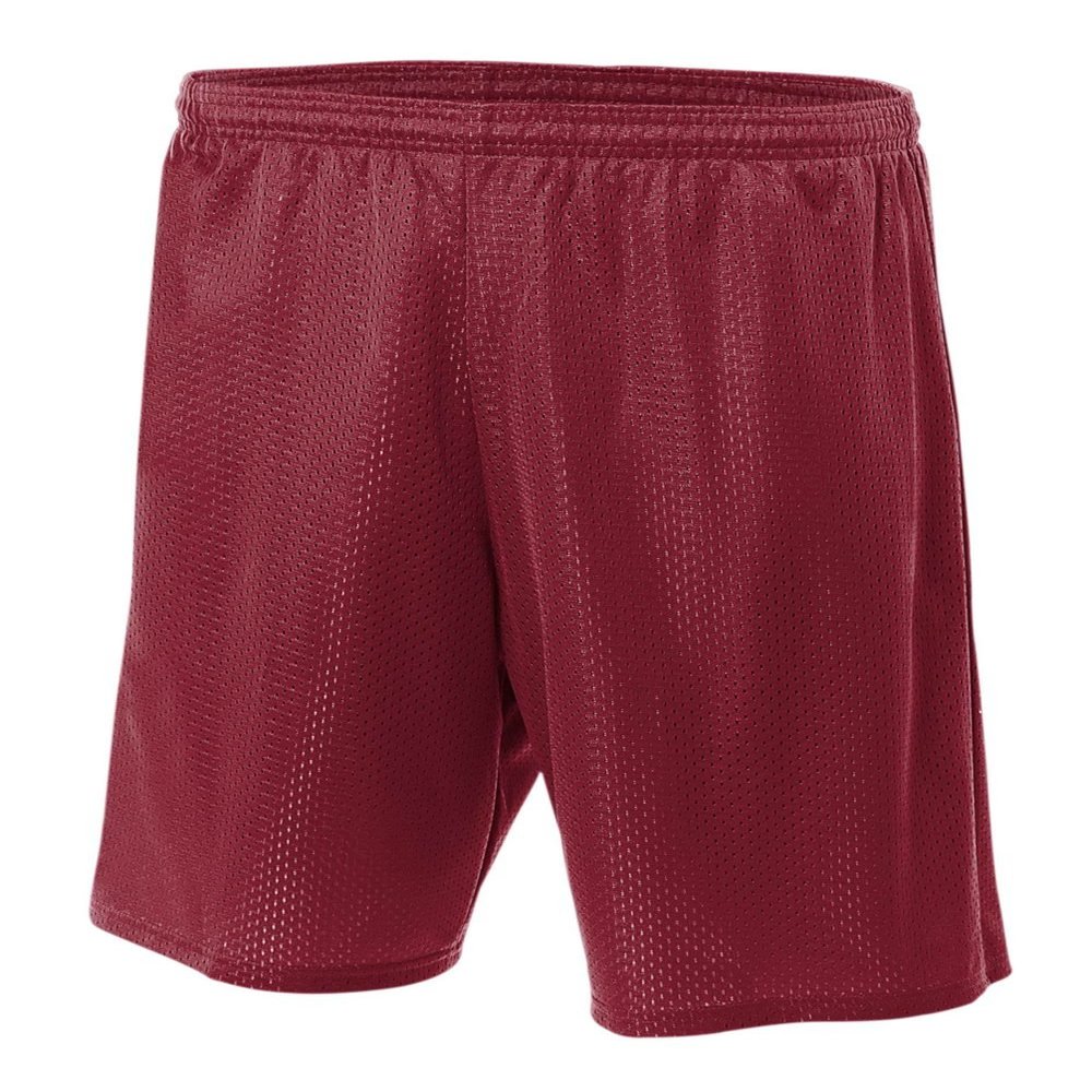 Adult Small Cardinal 9" Poly Mesh Moisture Wicking Athletic Shorts