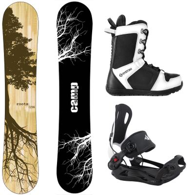 Package-Camp Seven Roots CRC Snowboard-159 cm-System MTN Binding XL-System APX Snowboard Boots 13